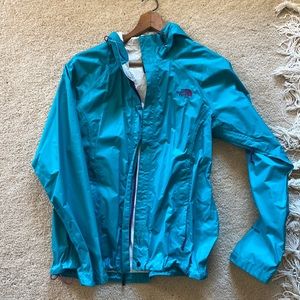 Green North Face Rain Jacket